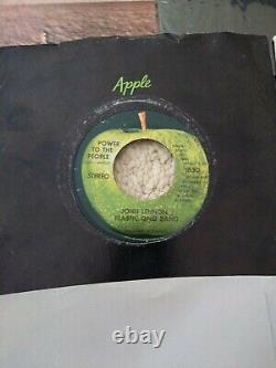 John Lennon Double Fantasy Mind Games Lot 2 LP's & Nine Rare 45 rpm's See Photos