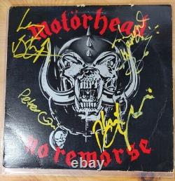 Motorhead No Remorse SIGNED BY ALL 4 BAND MEMBERS 1st Pressing LP