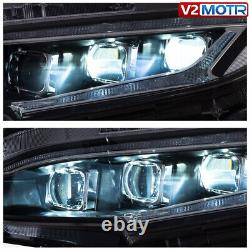 VLAND Full LED Projector Headlights For Honda Civic 2016-2021 RED Demon Eye L+R